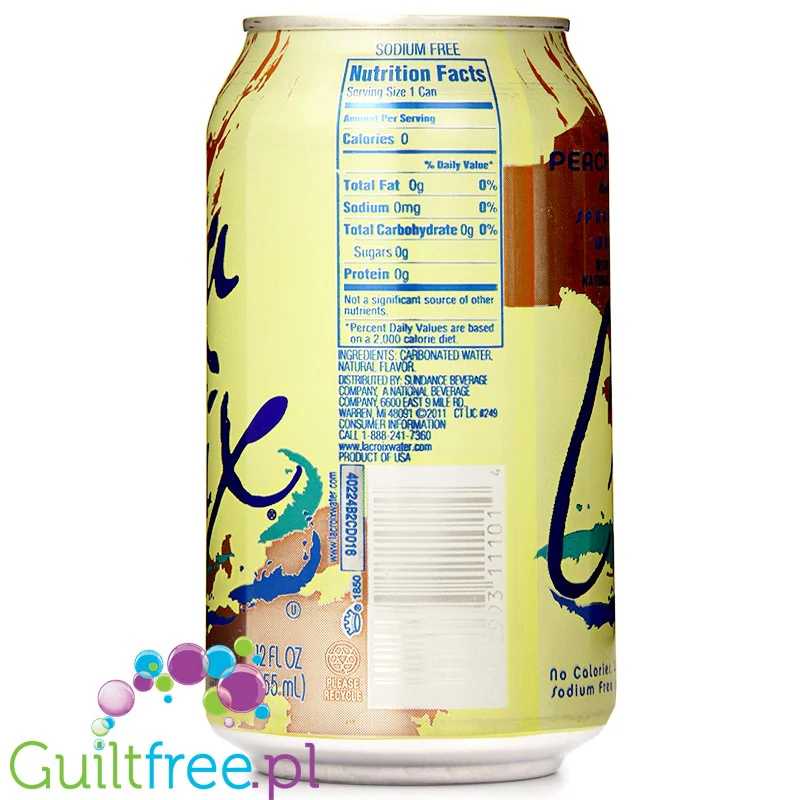 La Croix Peach-Pear Sparkling Water - naturalna woda smakowa bez cukru i bez słodzików - Image 2