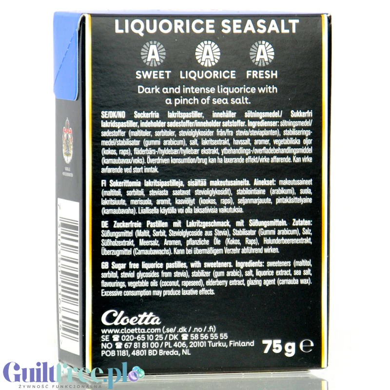 Läkerol Licorice Seasalt 75g - fińska lukrecja bez cukru z solą morską - Image 3