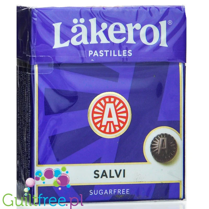 Läkerol Salvi 25g - lukrecja bez cukru, smak Szałwia & Lukrecja