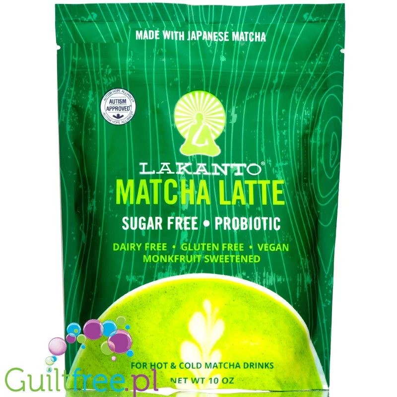 Lakanto Monkfruit Matcha Latte - napój w proszku z zieloną herbatą matcha, bez cukru - Image 2