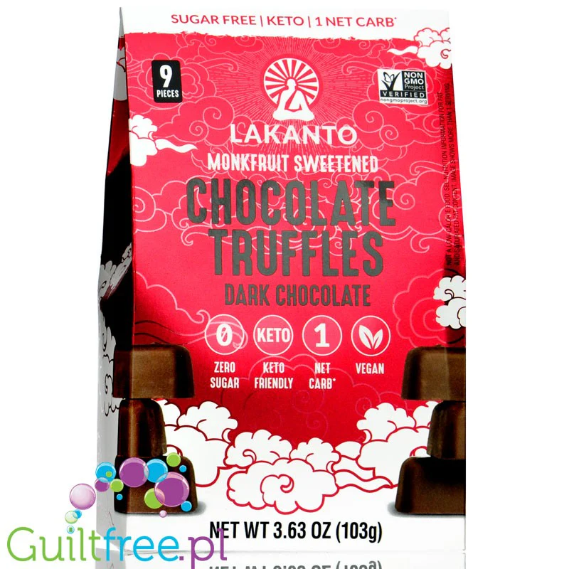 Lakanto Keto Dark Chocolate Truffles - wegańskie praliny z ciemnej czekolady bez cukru