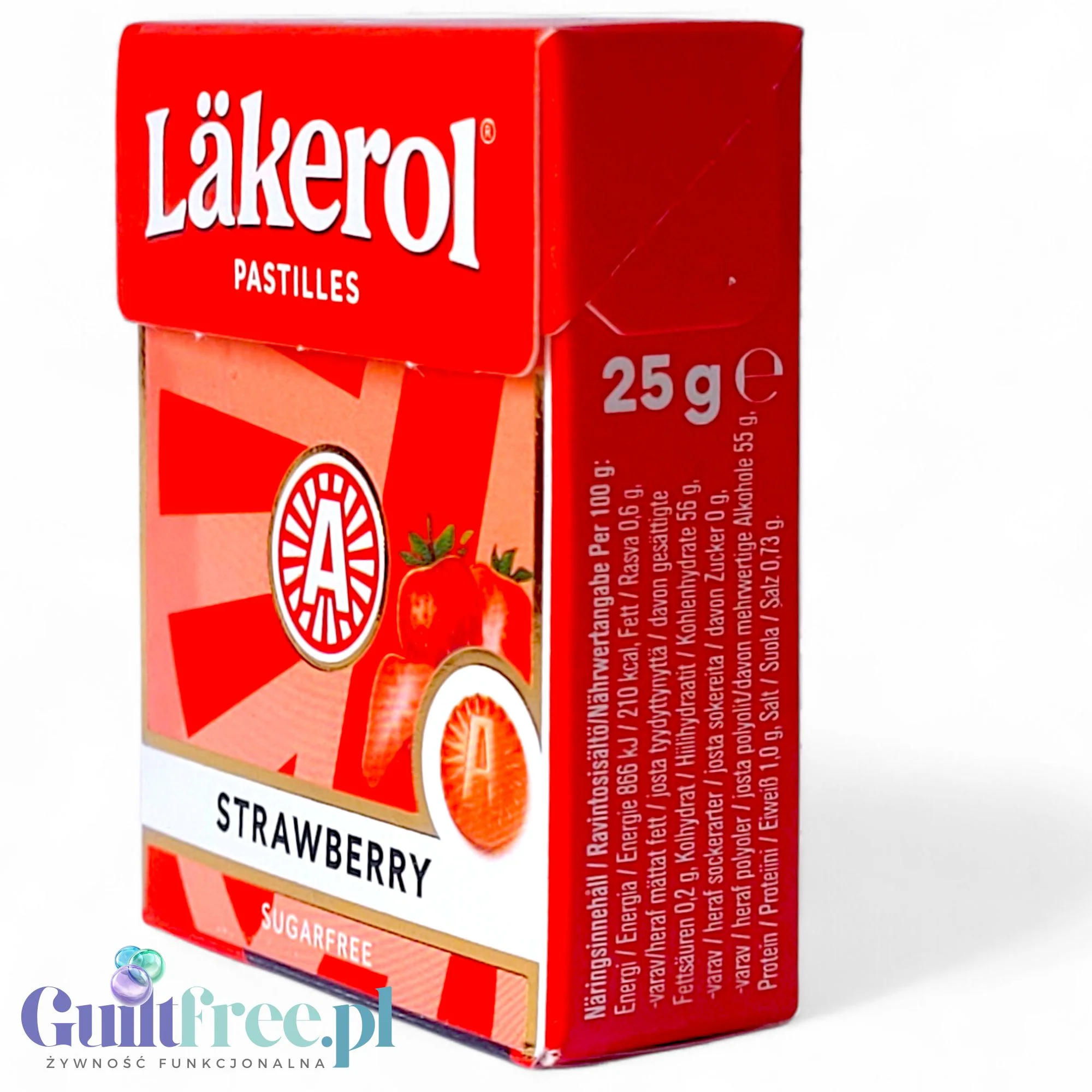 Läkerol Strawberry 25g - szwedzka lukrecja bez cukru ze stewią - Image 2
