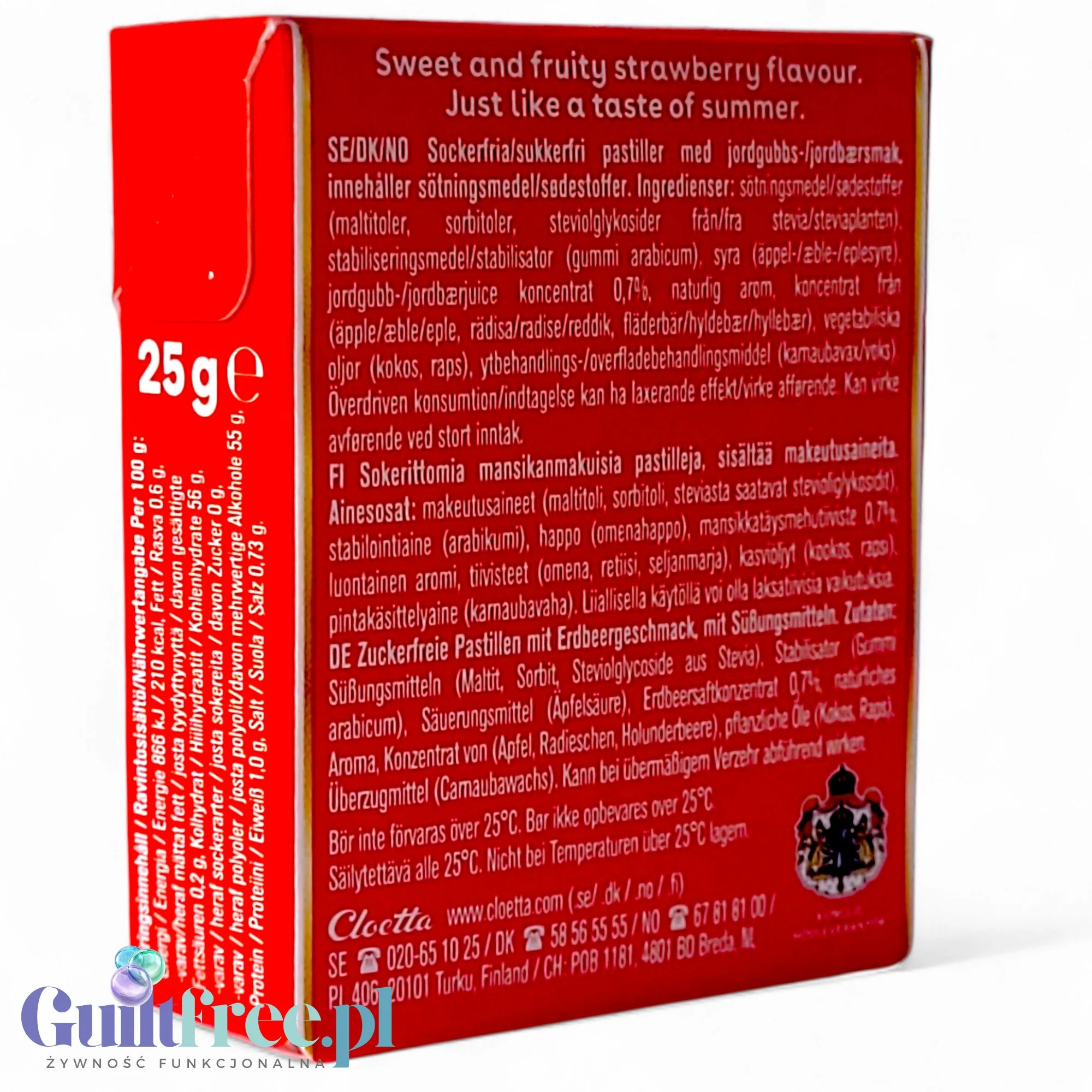 Läkerol Strawberry 25g - szwedzka lukrecja bez cukru ze stewią - Image 4