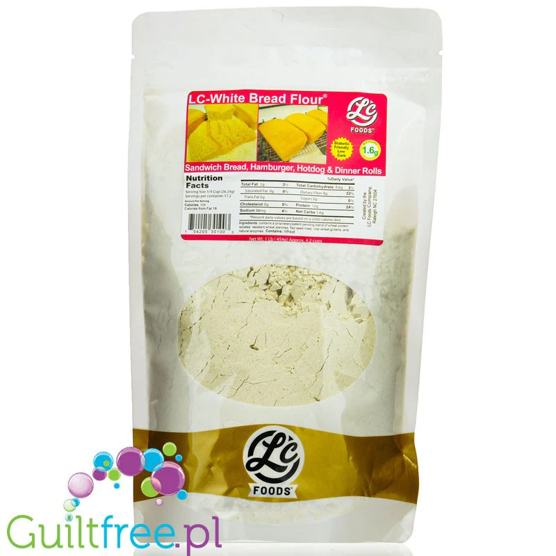 LC Foods White Bread Flour - niskowęglowodanowa mieszanka do chleba (keto-freindly)