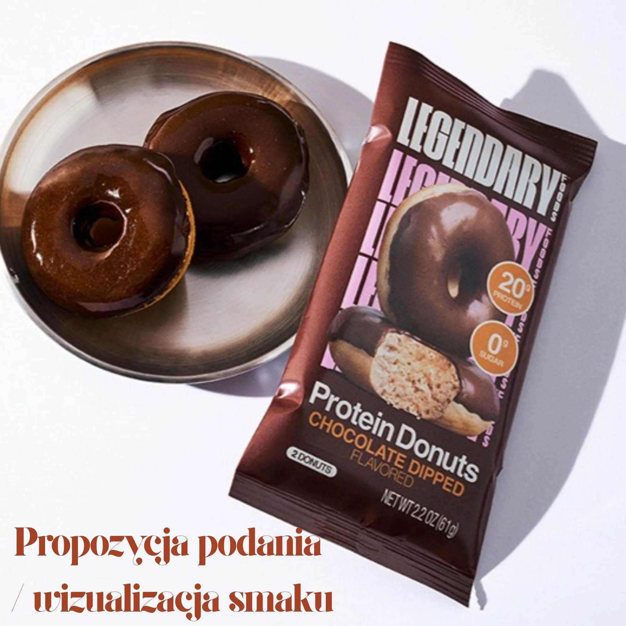 Legendary Foods Protein Donuts Chocolate Dipped - czekoladowe keto donuty bez glutenu 20g białka - Image 10