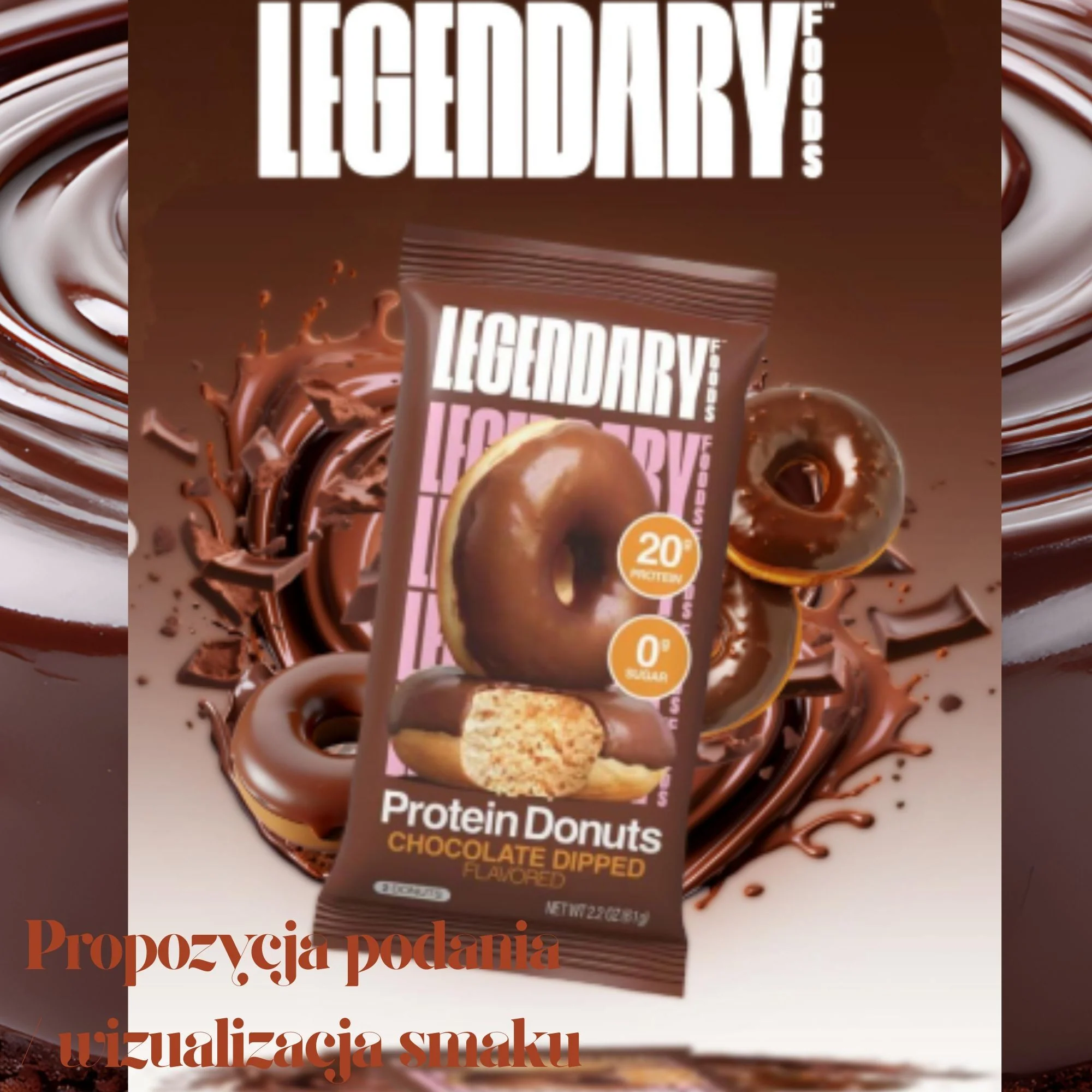 Legendary Foods Protein Donuts Chocolate Dipped - czekoladowe keto donuty bez glutenu 20g białka - Image 11