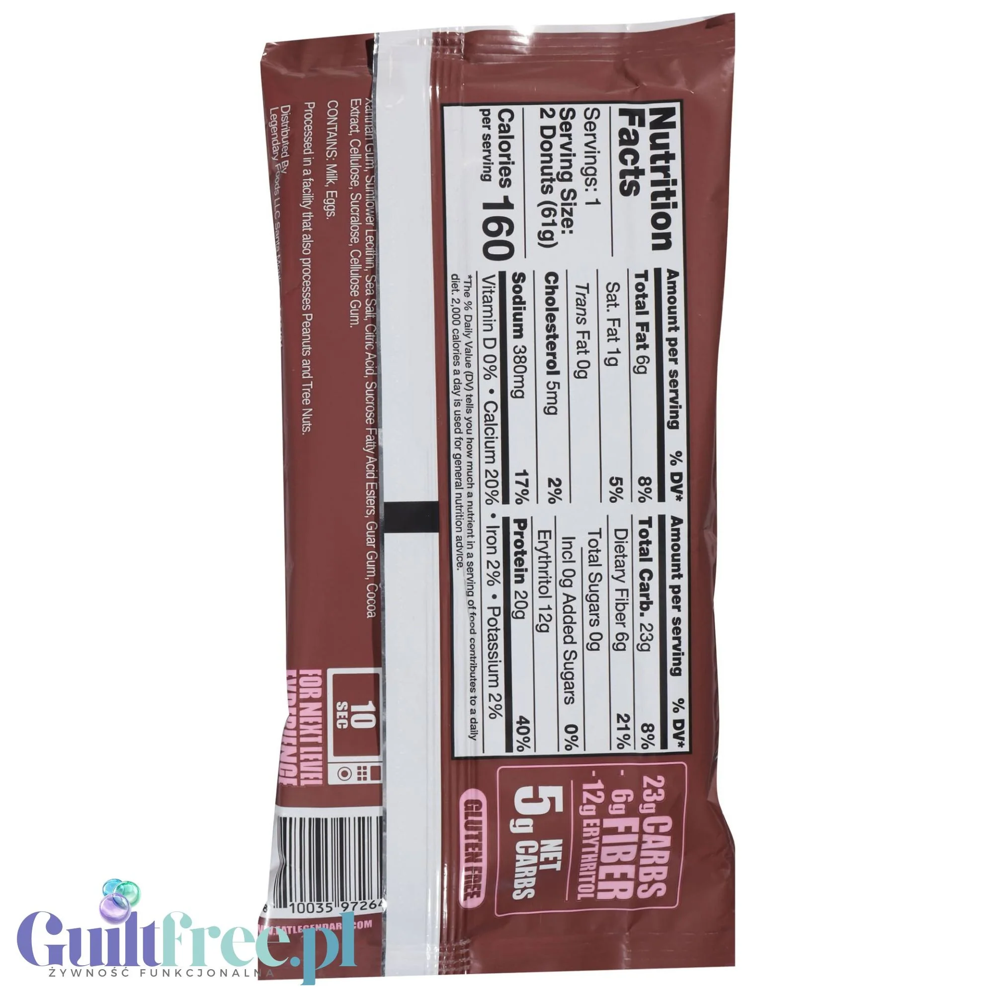 Legendary Foods Protein Donuts Chocolate Dipped - czekoladowe keto donuty bez glutenu 20g białka - Image 2