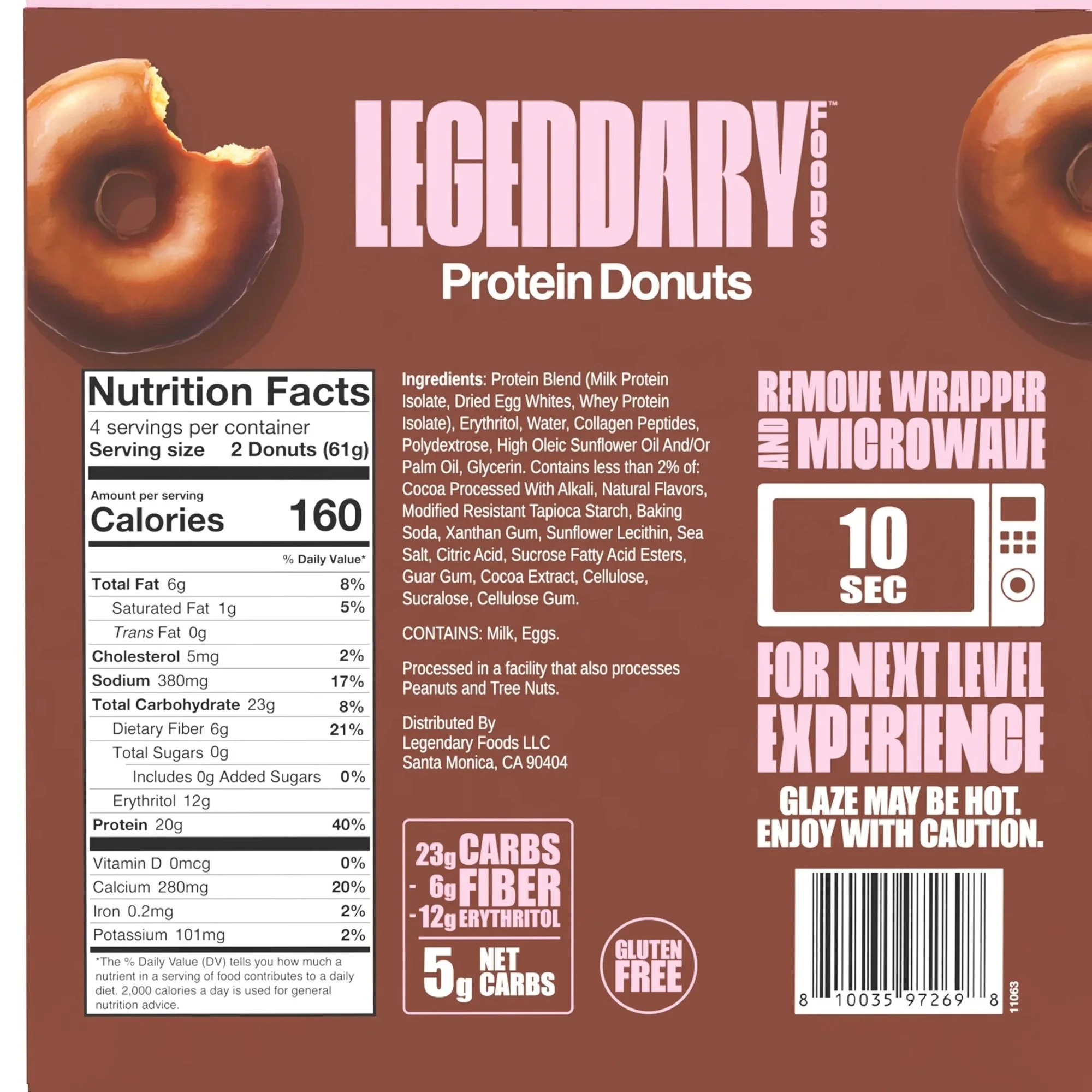 Legendary Foods Protein Donuts Chocolate Dipped - czekoladowe keto donuty bez glutenu 20g białka - Image 8