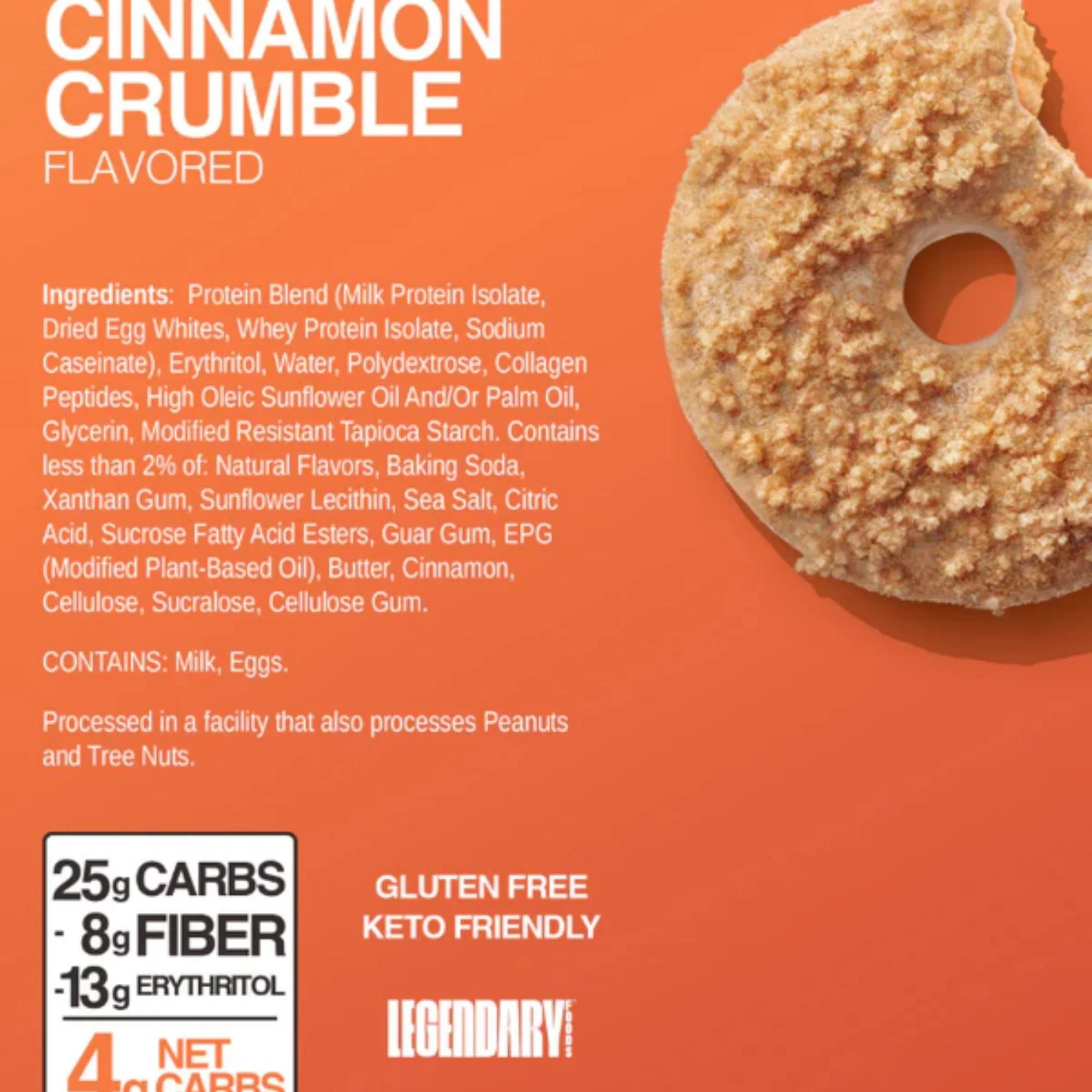 Legendary Foods Protein Donuts Cinnamon Crumble - donuty bez glutenowe 20g białka z posypką - Image 5
