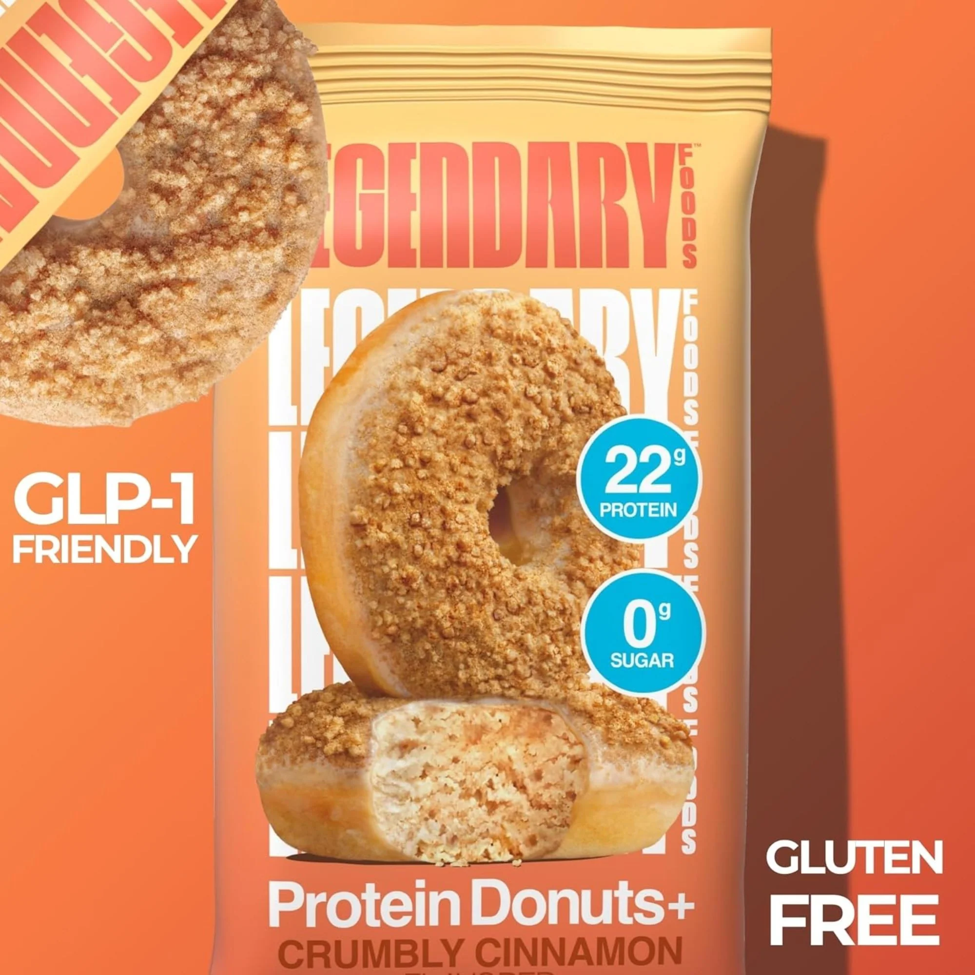 Legendary Foods Protein Donuts Cinnamon Crumble - donuty bez glutenowe 20g białka z posypką - Image 9