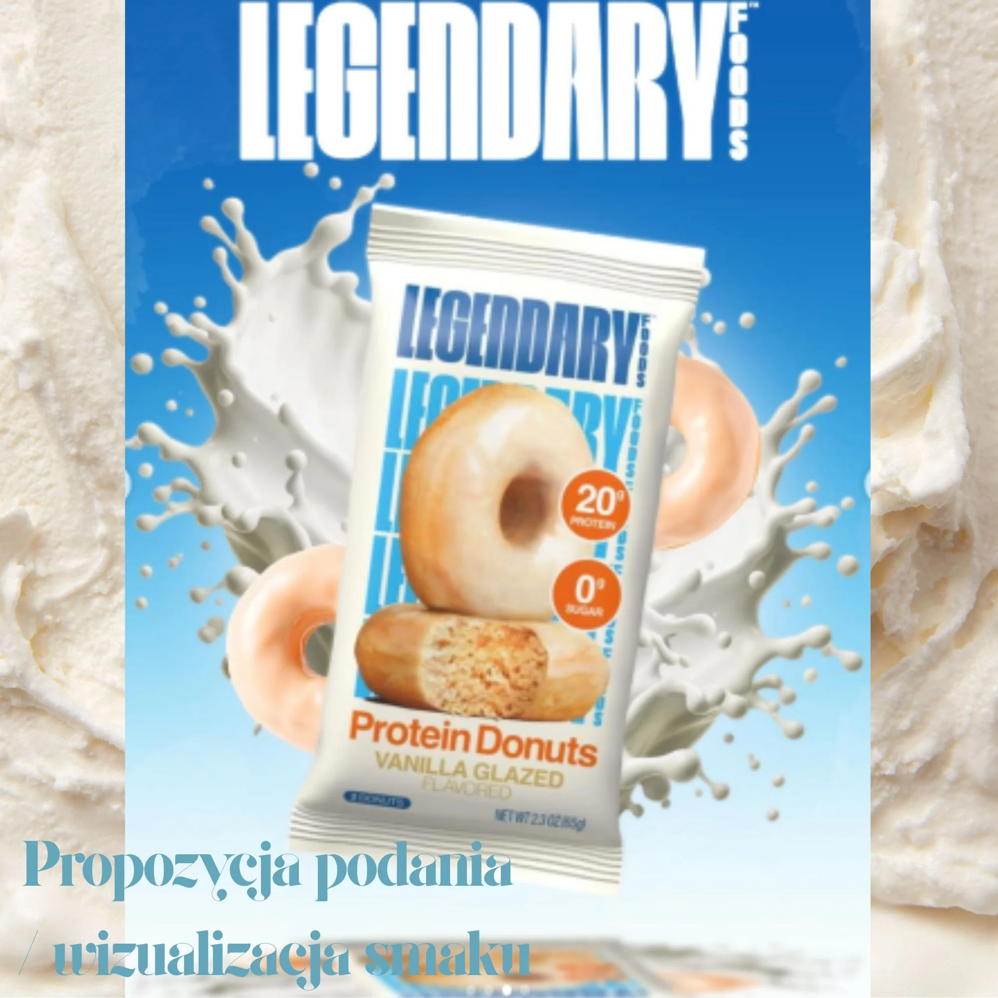 Legendary Foods Protein Donuts Vanilla Glazed - donuty waniliowe z lukrem 20g białka - Image 5