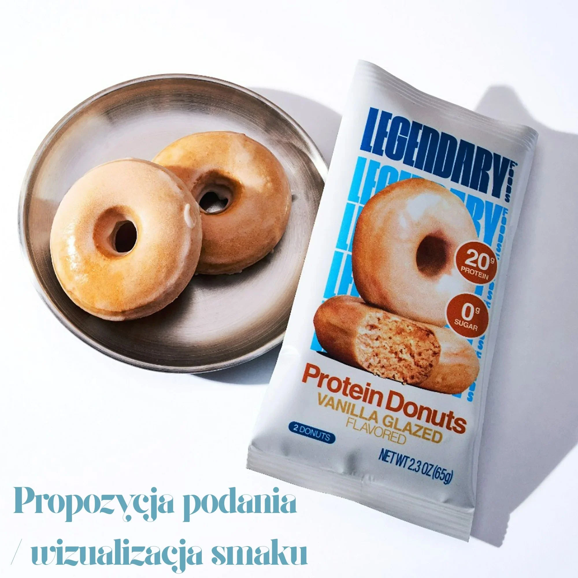 Legendary Foods Protein Donuts Vanilla Glazed - donuty waniliowe z lukrem 20g białka - Image 8