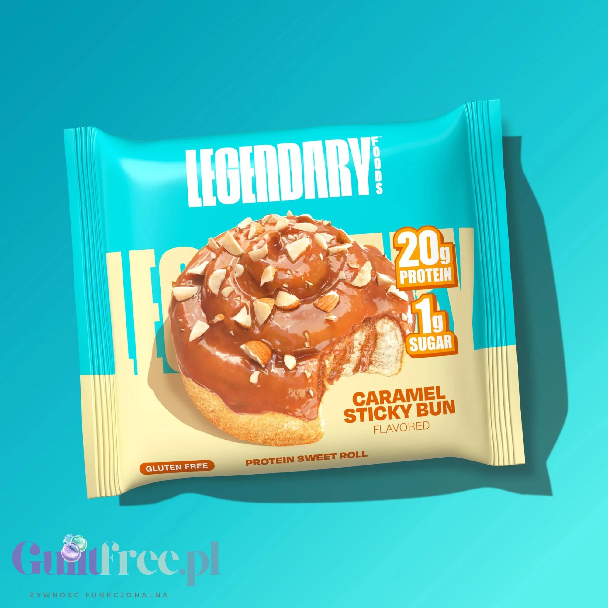 Legendary Foods Protein Sweet Roll Caramel Sticky Bun - proteinowe zawijane ciacho z karmelem i cynamonem bez cukru 20g białka - Image 2