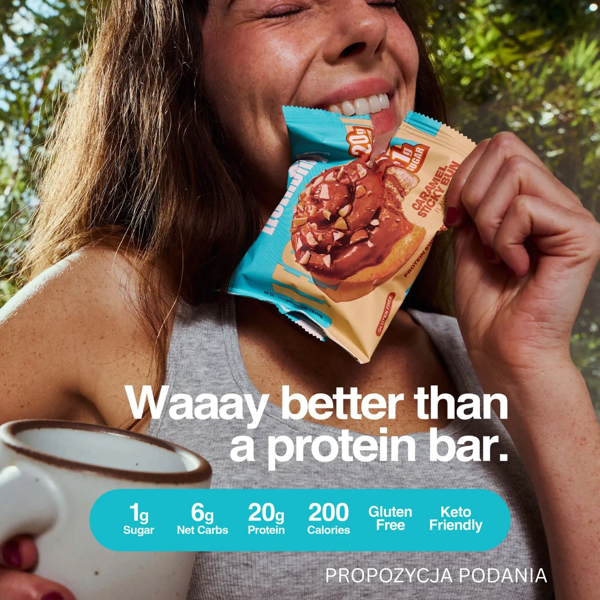 Legendary Foods Protein Sweet Roll Caramel Sticky Bun - proteinowe zawijane ciacho z karmelem i cynamonem bez cukru 20g białka - Image 5