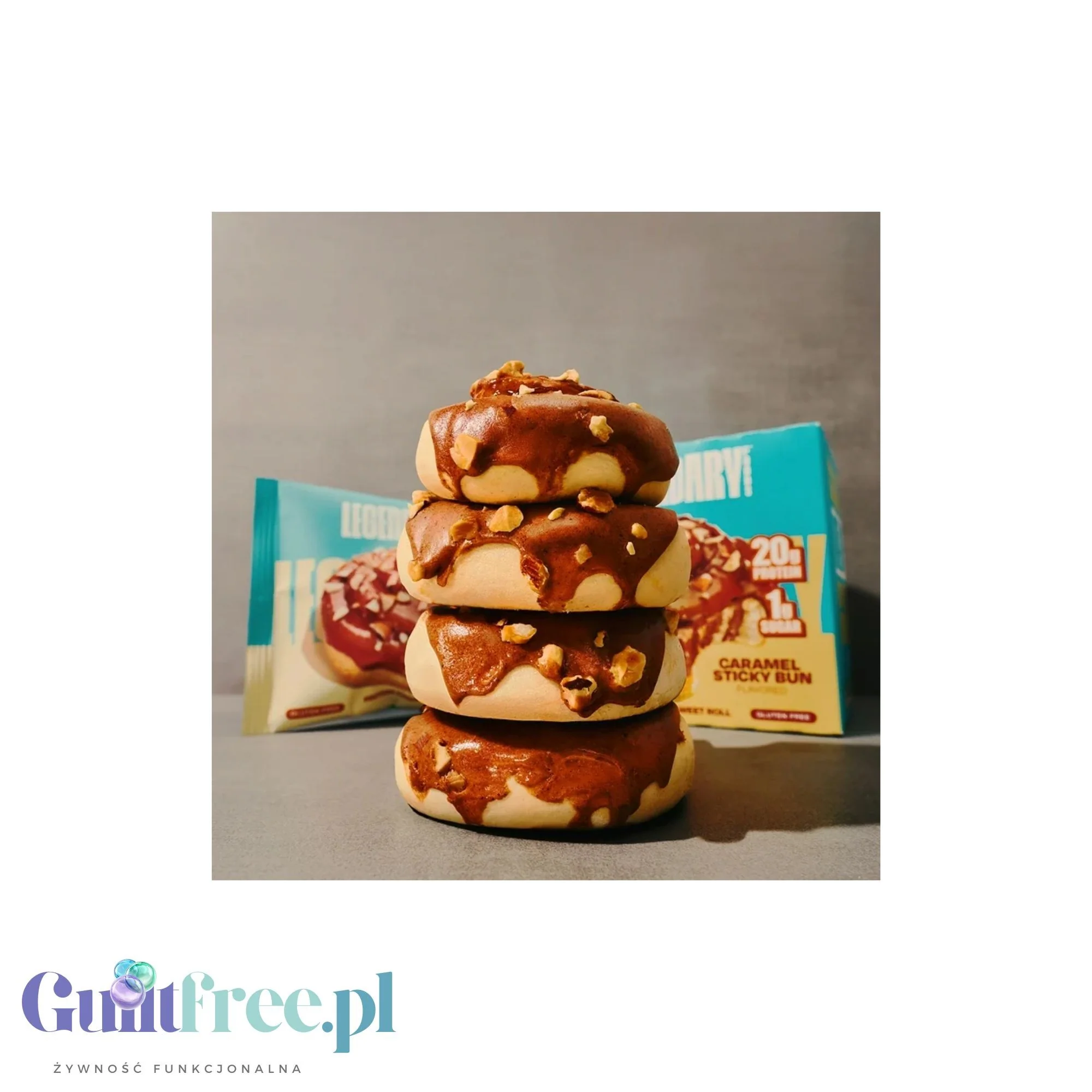 Legendary Foods Protein Sweet Roll Caramel Sticky Bun - proteinowe zawijane ciacho z karmelem i cynamonem bez cukru 20g białka - Image 7