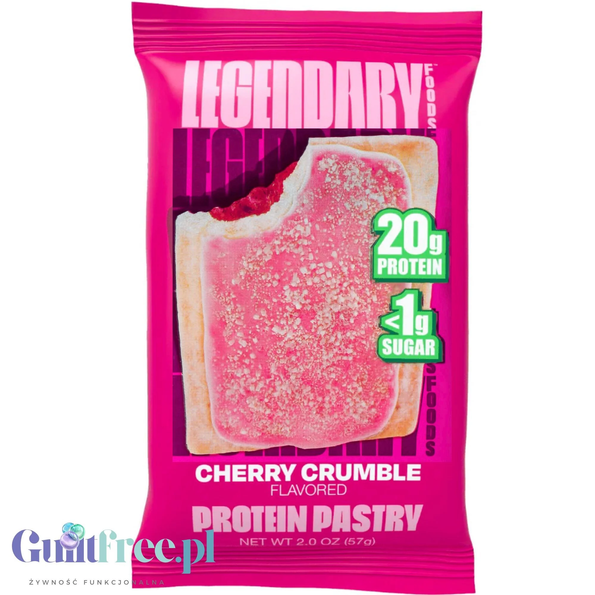 Legendary Foods Tasty Pastry Cherry Crumble - nadziewane ciacho na ciepło bez cukru, jak Pop Tarts
