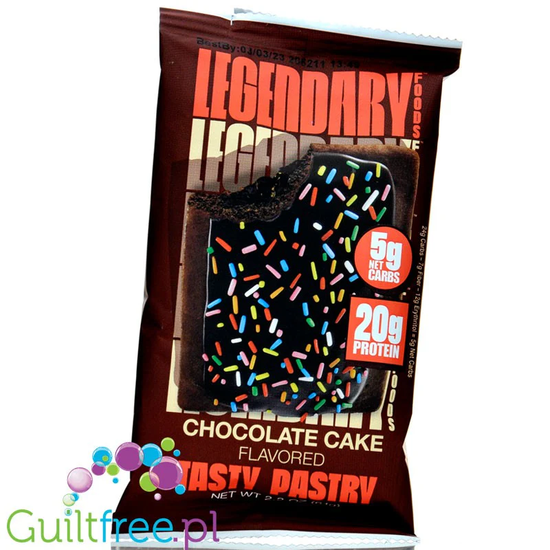 Legendary Foods Tasty Pastry Chocolate Cake - nadziewane  ciacho na ciepło bez cukru, jak Pop Tarts