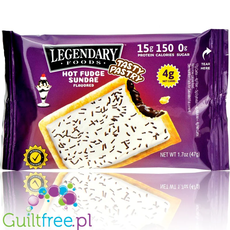 Legendary Foods Tasty Pastry Hot Fudge Sundae - nadziewane ciacho na ciepło bez cukru, jak Pop Tarts
