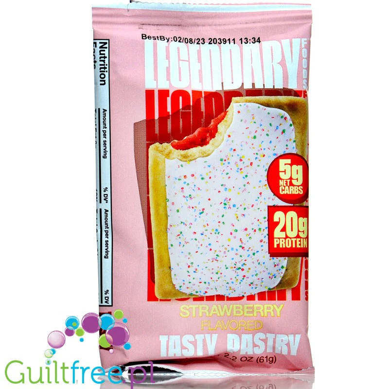 Legendary Foods Tasty Pastry Strawberry - nadziewane  ciacho na ciepło bez cukru, jak Pop Tarts