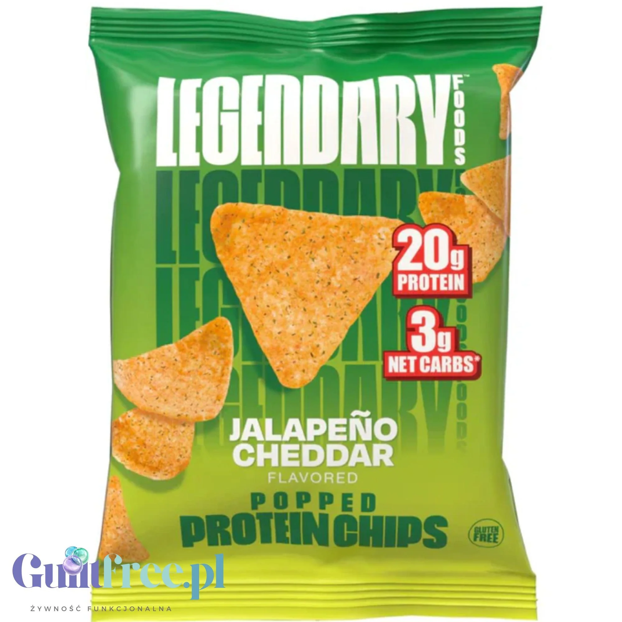 Legendary Popped Protein Chips, Jalapeno Cheddar - pikantne chipsy proteinowe 20g białka, smak Ser & Papryczka - Image 6