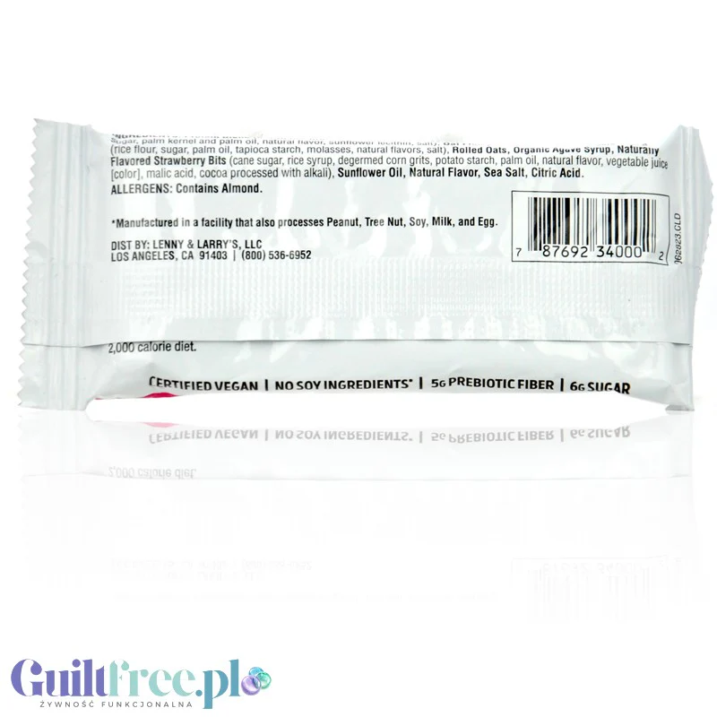 Lenny & Larry's Complete Cookie-fied Bar Strawberries & Creme - wegański baton ciasteczkowy 12g białka - Image 4