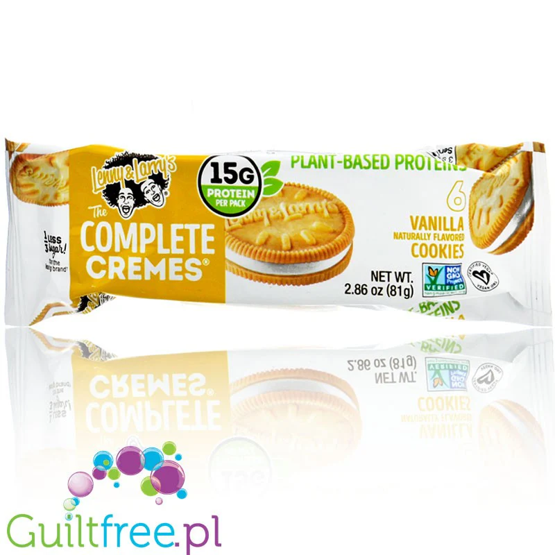 Lenny & Larry´s Complete Cremes Vanilla - wegańskie ciastka proteinowe a la Oreo Gold