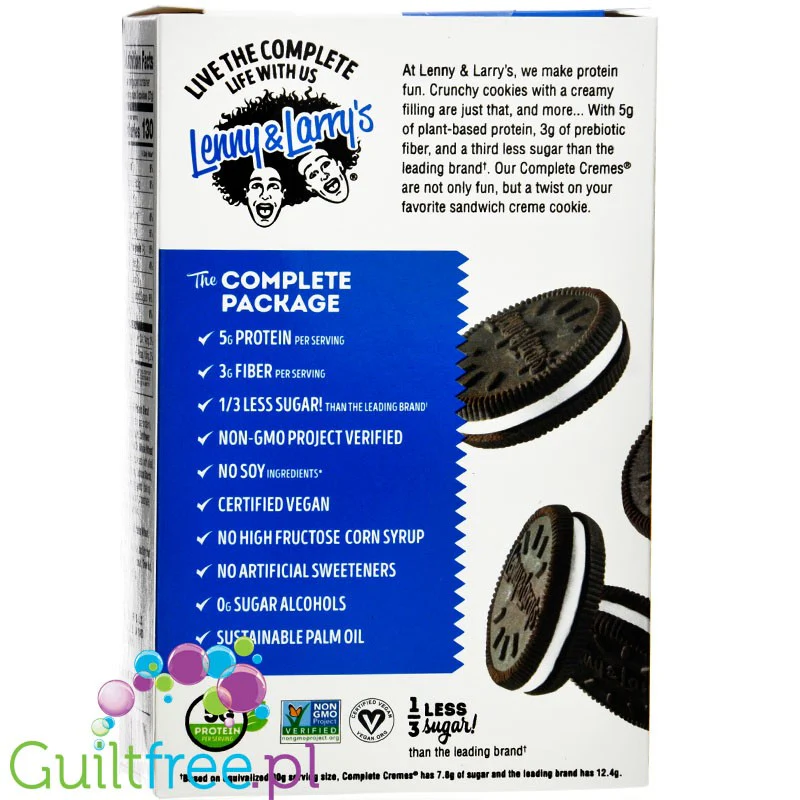 Lenny & Larry´s Complete Cremes Chocolate family pack - wegańskie ciastka proteinowe a la Oreo 30% mniej cukru - Image 2