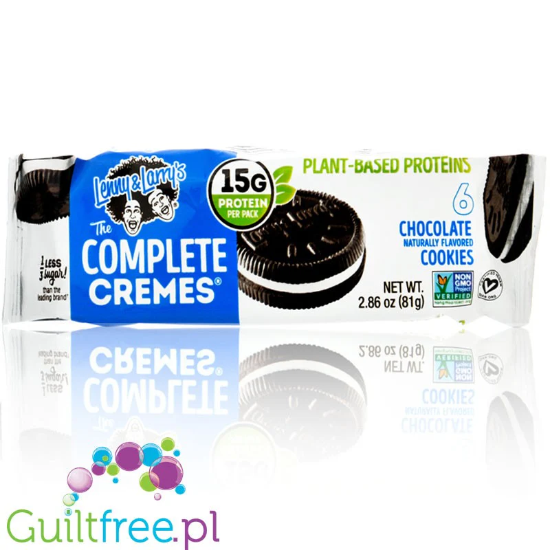 Lenny & Larry´s Complete Cremes Chocolate - wegańskie ciastka proteinowe a la Oreo 30% mniej cukru