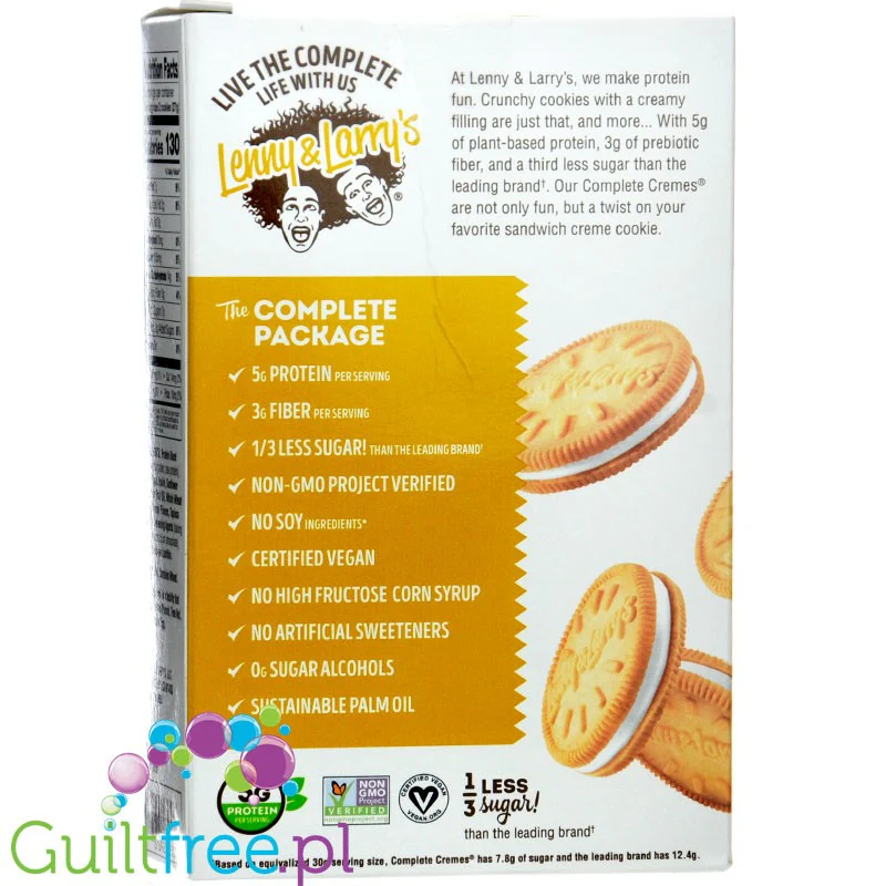 Lenny & Larry´s Complete Cremes Vanilla family pack - wegańskie ciastka proteinowe a la Oreo Gold - Image 2