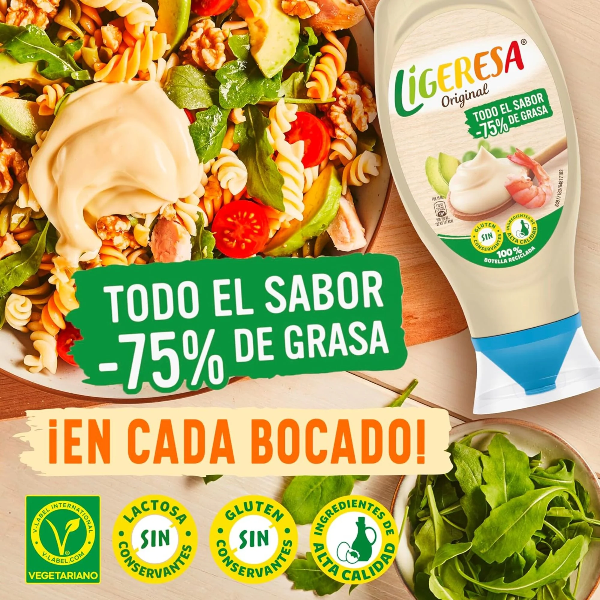Ligeresa Original 430ml - majonez niskotłuszczowy z octem balsamicznym - Image 2