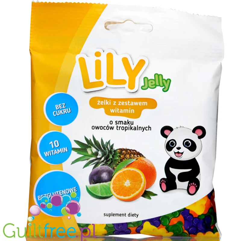 LiLY żelki bez cukru z witaminami o smaku owoców tropikalnych