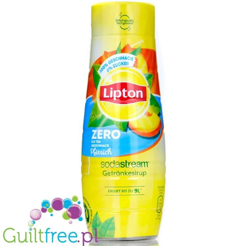 Lipton Peach SodaStream No Sugar - syrop & koncentrat do wody bez cukru i kalorii 440ml, brzoskwiniowa mrożona herbata - Image 2
