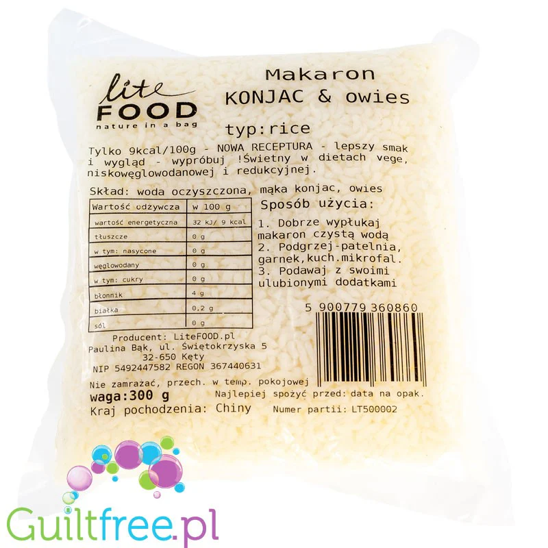 LiteFOOD Makaron Konjac & Owies Penne 0,3kg (kartonik) - Image 2