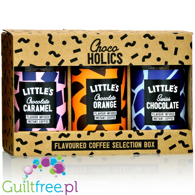 Little's ChocaHOLICS Selection Box - liofilizowana, aromatyzowana kawa instant, zestaw prezentowy 3 x 50g