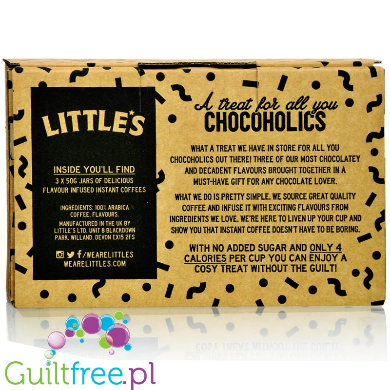 Little's ChocaHOLICS Selection Box - liofilizowana, aromatyzowana kawa instant, zestaw prezentowy 3 x 50g - Image 2