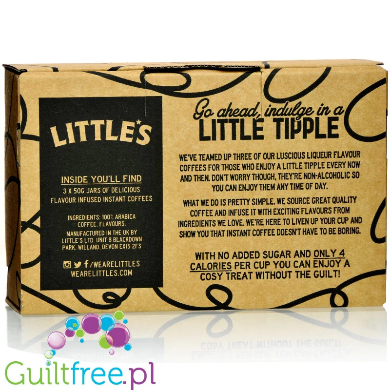 Little's Tipples Selection Box - liofilizowana, aromatyzowana kawa instant, zestaw prezentowy 3 x 50g - Image 2