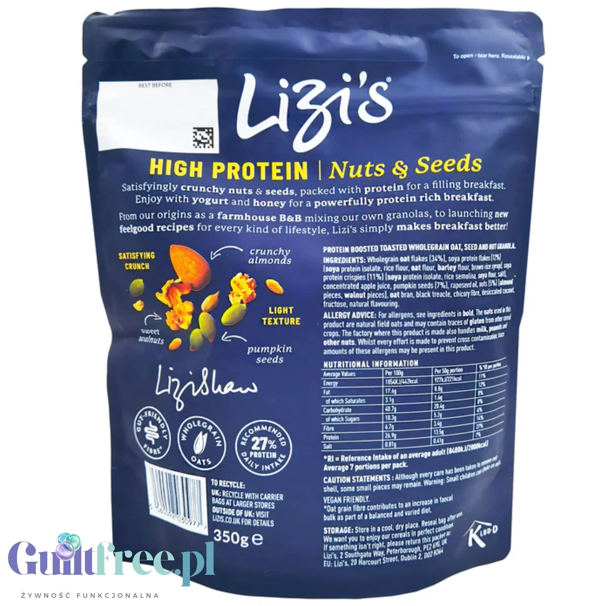 Lizi's High Protein wegańska granola proteinowa 27g białka - Image 4