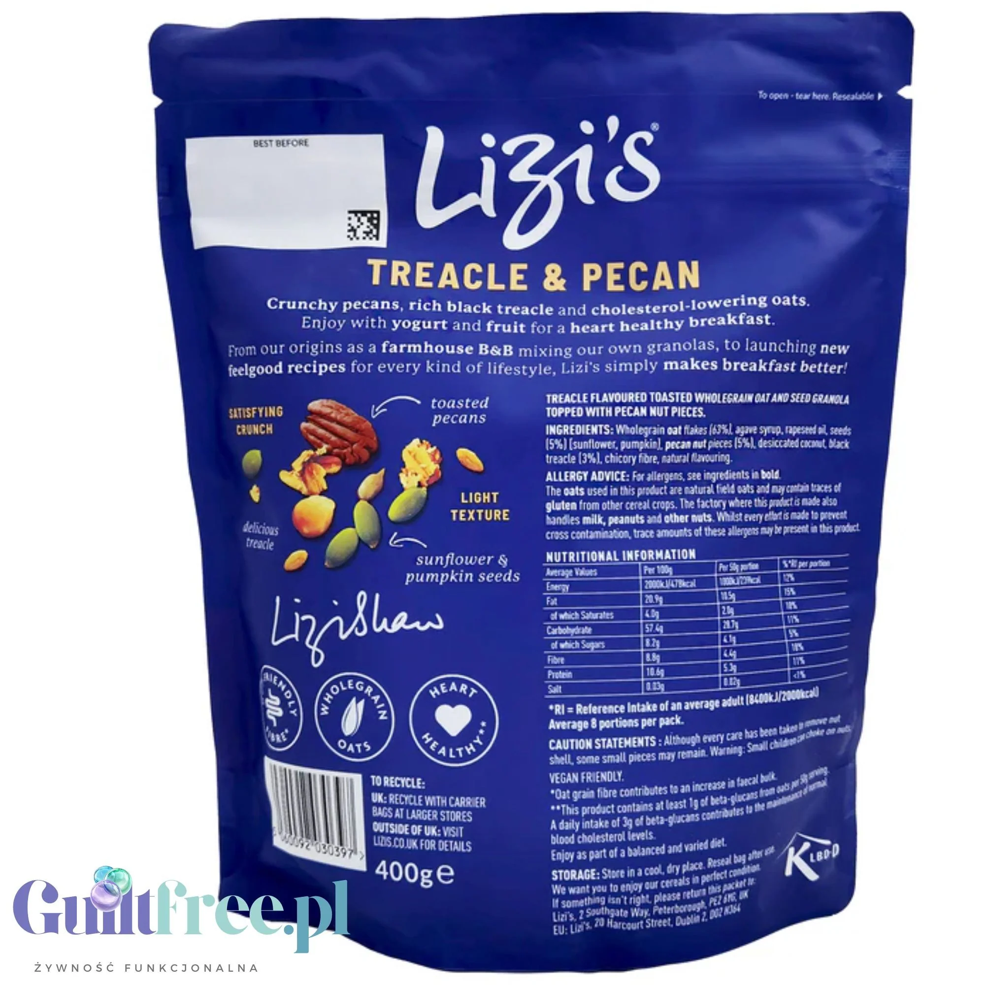 Lizi's Granola Treacle & Pecan - owsiana granola z pekanami i melasą GL7,3 - Image 4