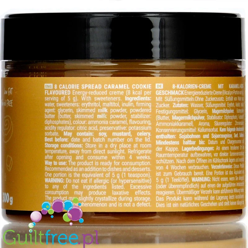 Locco Caramel Cookie Spread 150kcal - niskotłuszczowy krem do smarowania bez cukru, Karmelowe Ciasteczko - Image 3