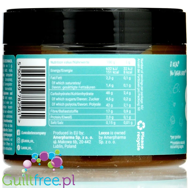 Locco Fudge Spread 151kcal - niskotłuszczowy krem do smarowania bez cukru, Krówka - Image 3