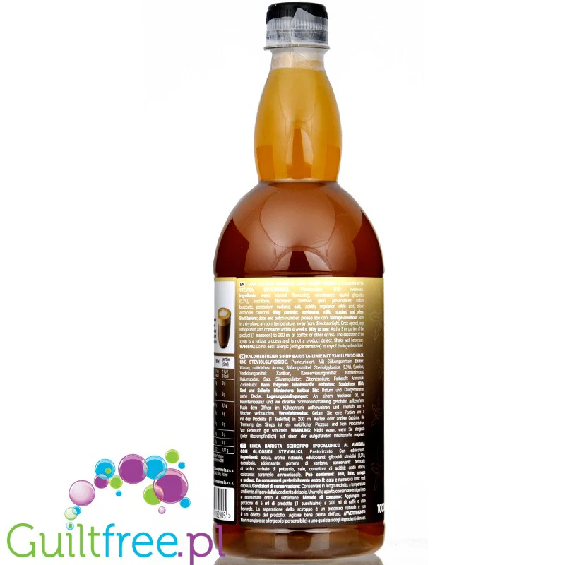 Locco Zero Calorie Barista Vanilla 1L - syrop zero kalorii do kawy bez cukru ze stewią, smak Wanilia - Image 2