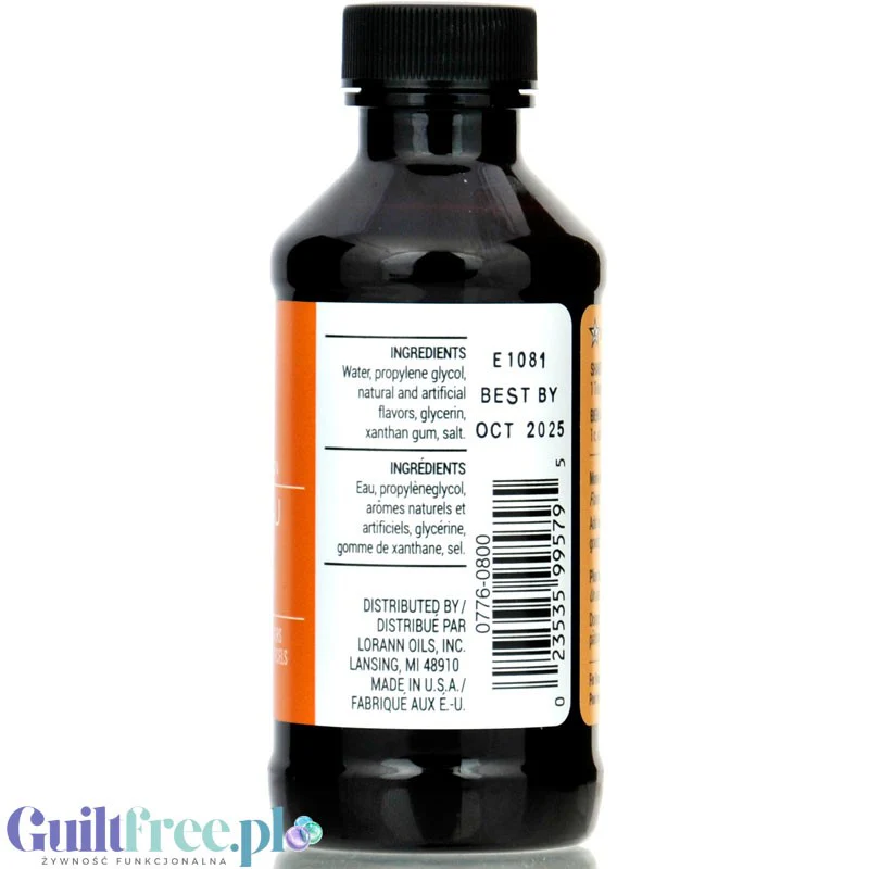 LorAnn Oils Bakery Emulsion, Cookie Butter profesjonalna emulsja aromatyczna bez tłuszczu, Maślane Ciastko 118ml - Image 2