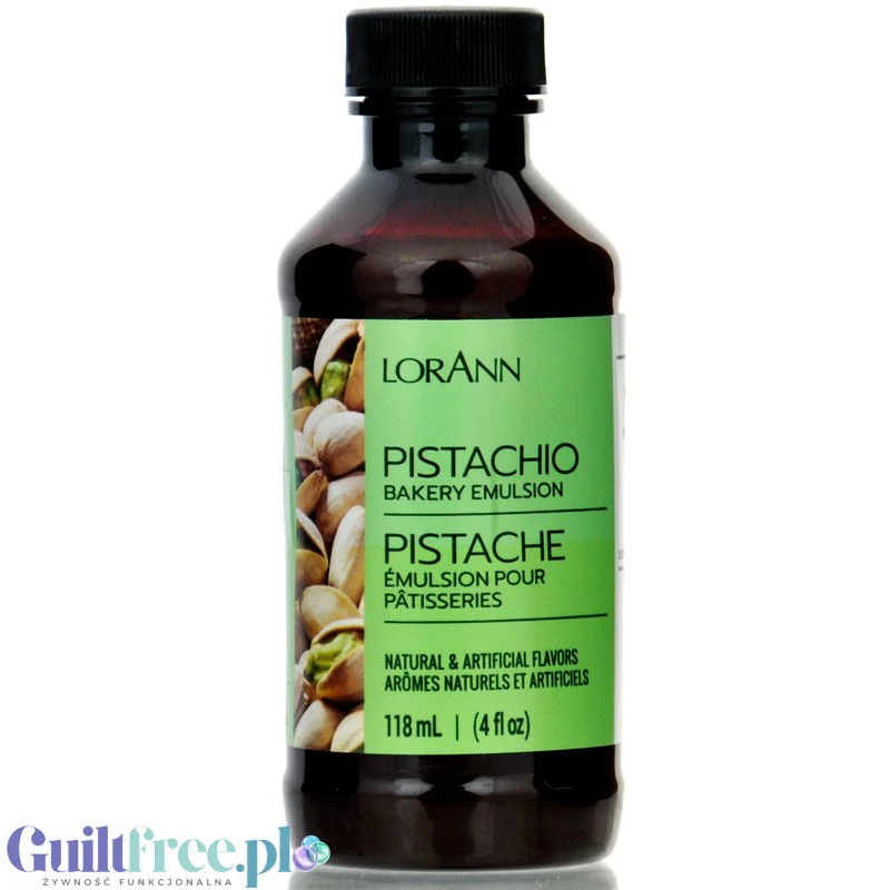 LorAnn Oils Bakery Emulsion, Pistachio profesjonalna emulsja aromatyczna bez tłuszczu, Pistacja 118ml