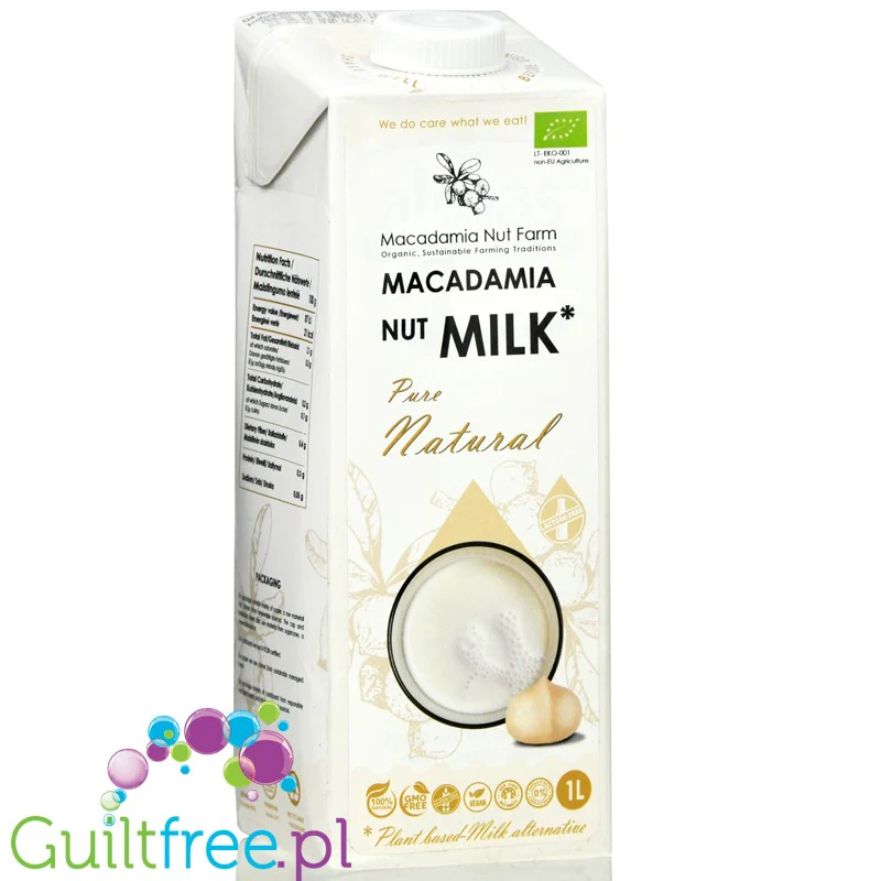 Macadamia Nut Farm Milk Natural 1L - mleko roślinne z makadamia, bez cukru, soi i karagenu - Image 2