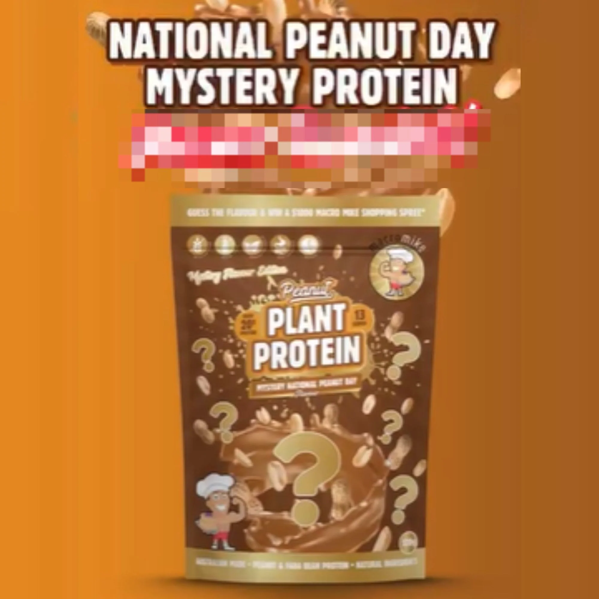 Macro Mike Peanut Plant Protein, Mystery National Peanut Day '25, 520g - wegańska kremowa odżywka bez glutenu, mleka i sukralozy - Image 3