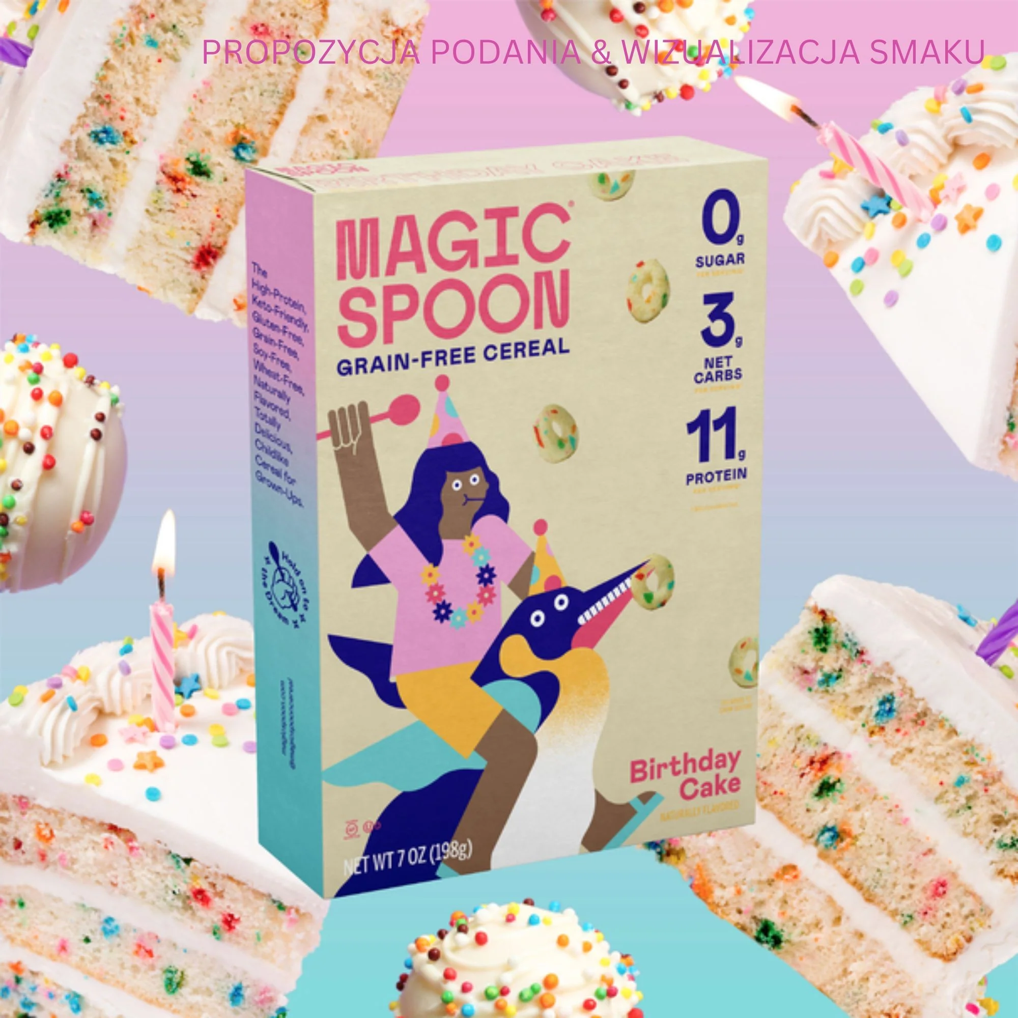 Magic Spoon Birthday Cake - proteinowe keto płatki śniadaniowe bez glutenu, soi i cukru - Image 6