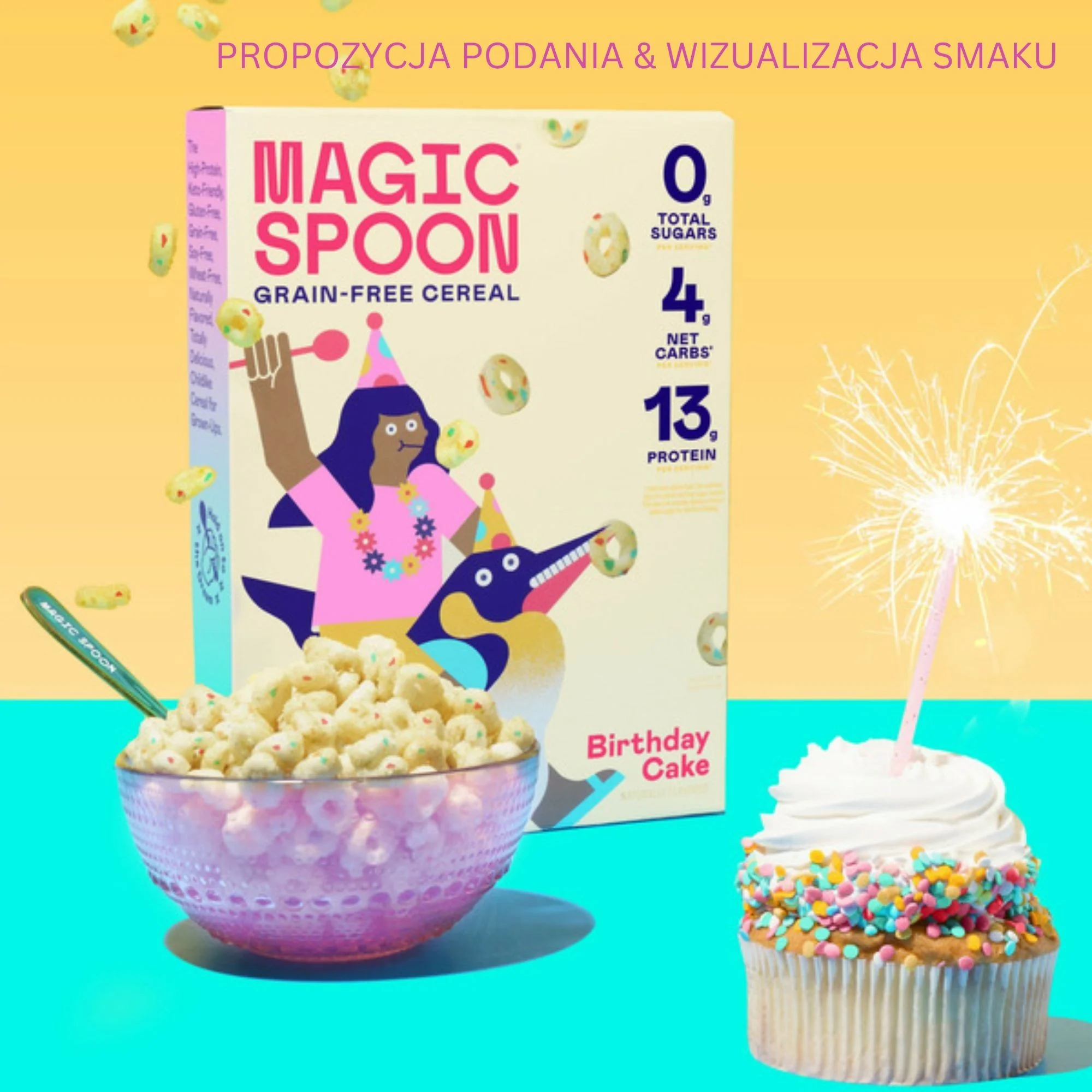 Magic Spoon Birthday Cake - proteinowe keto płatki śniadaniowe bez glutenu, soi i cukru - Image 7