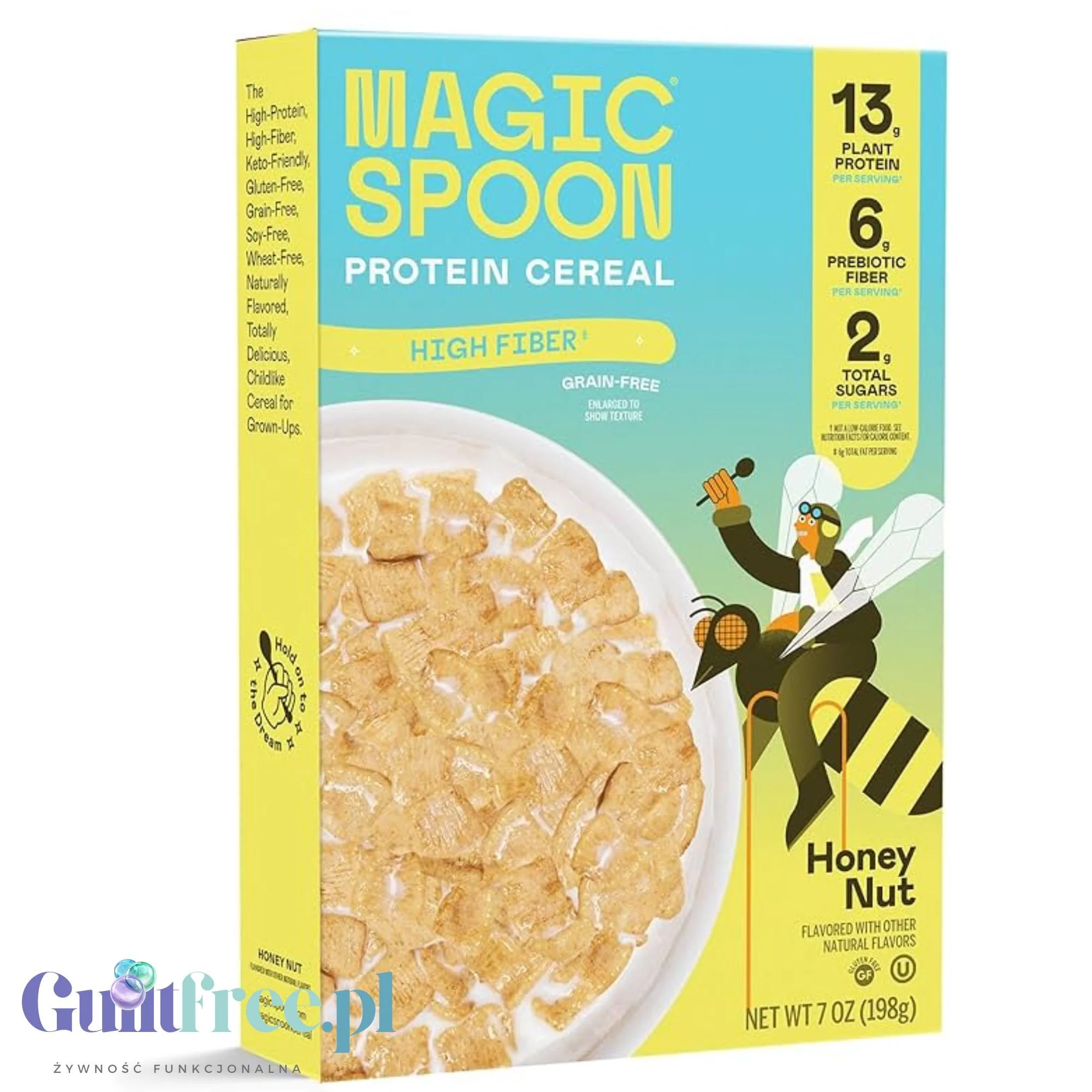 Magic Spoon Honey Nut - proteinowe keto płatki śniadaniowe bez glutenu, soi i cukru, smak Miód & Orzeszki - Image 7