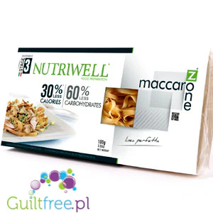 Ciao Carb Nutriwell, Tagliatelle - makaron niskowęglowodanowy z psyllium  229kcal / 30g białka Wstążki