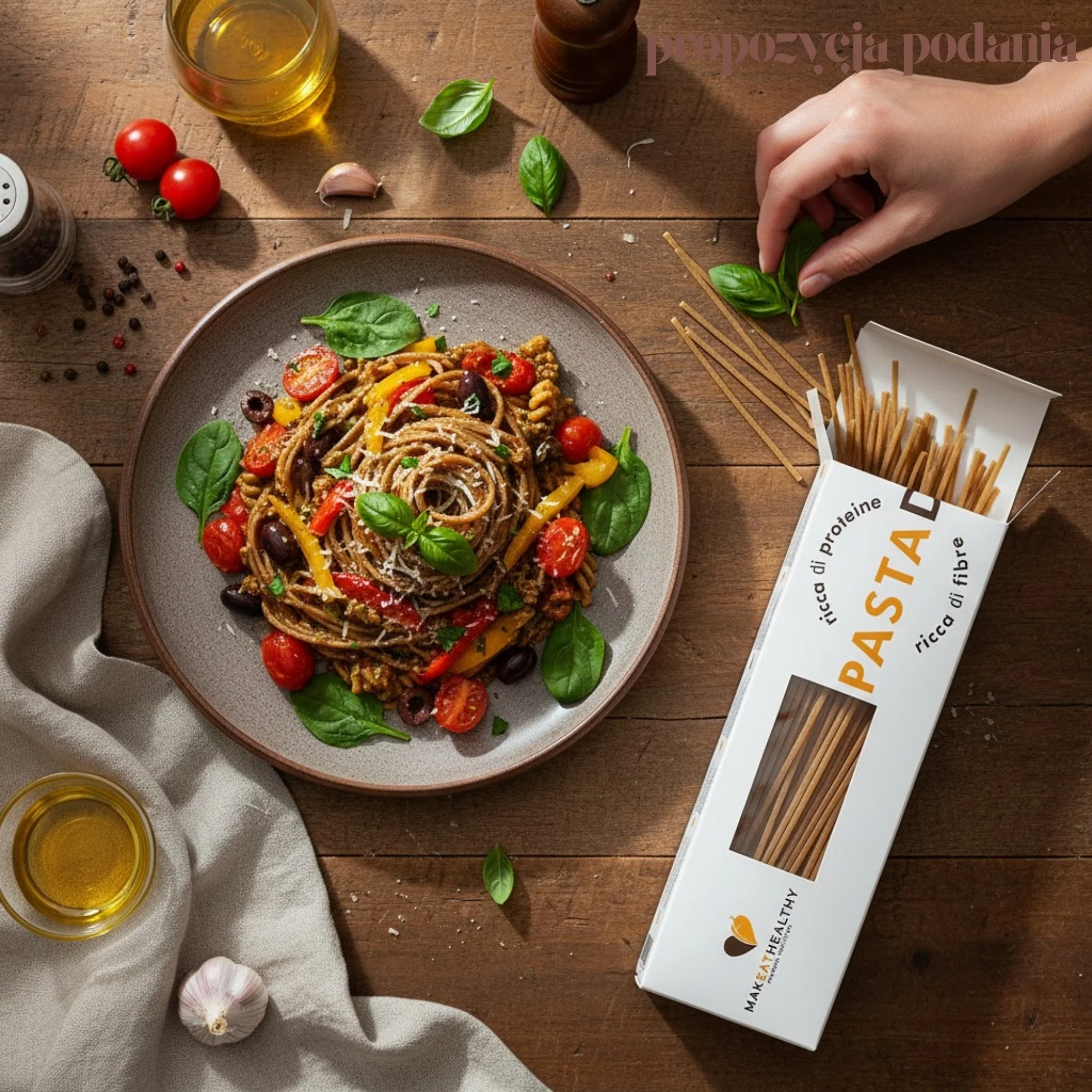 MakeatHealthy High Protein Spaghetti 0,5KG - włoski makaron proteinowy niskowęglowodanowy - Image 2